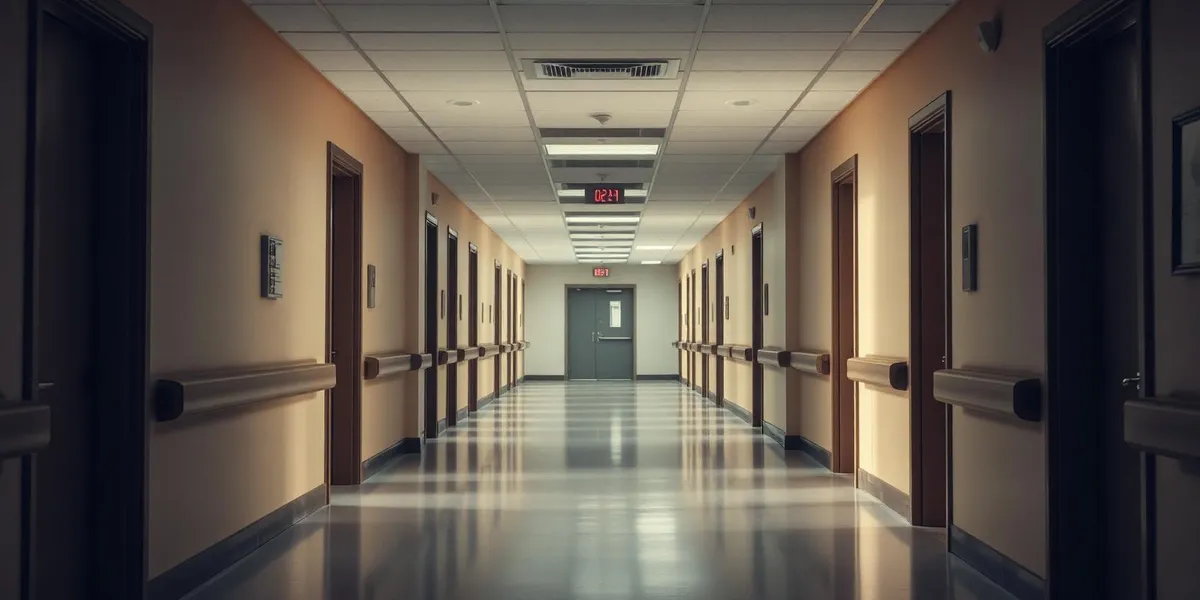 A bright, quiet clinic hallway with open treatment room doors