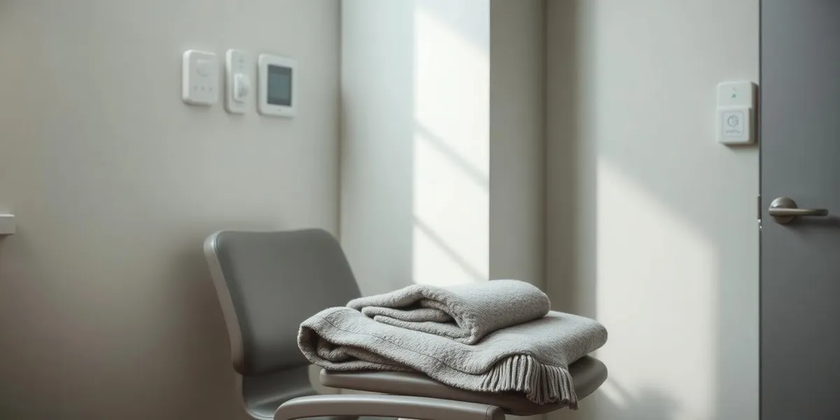 Calm clinical treatment room with soft daylight